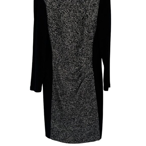 Ralph Lauren Black paneled knit Long Sleeve Sheath Dress Size 14 lined womens - Picture 9 of 12